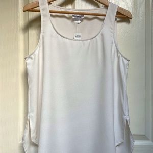 Chico's Marla Wynne Crepe Tank Woven Top in Canvas (off-white)